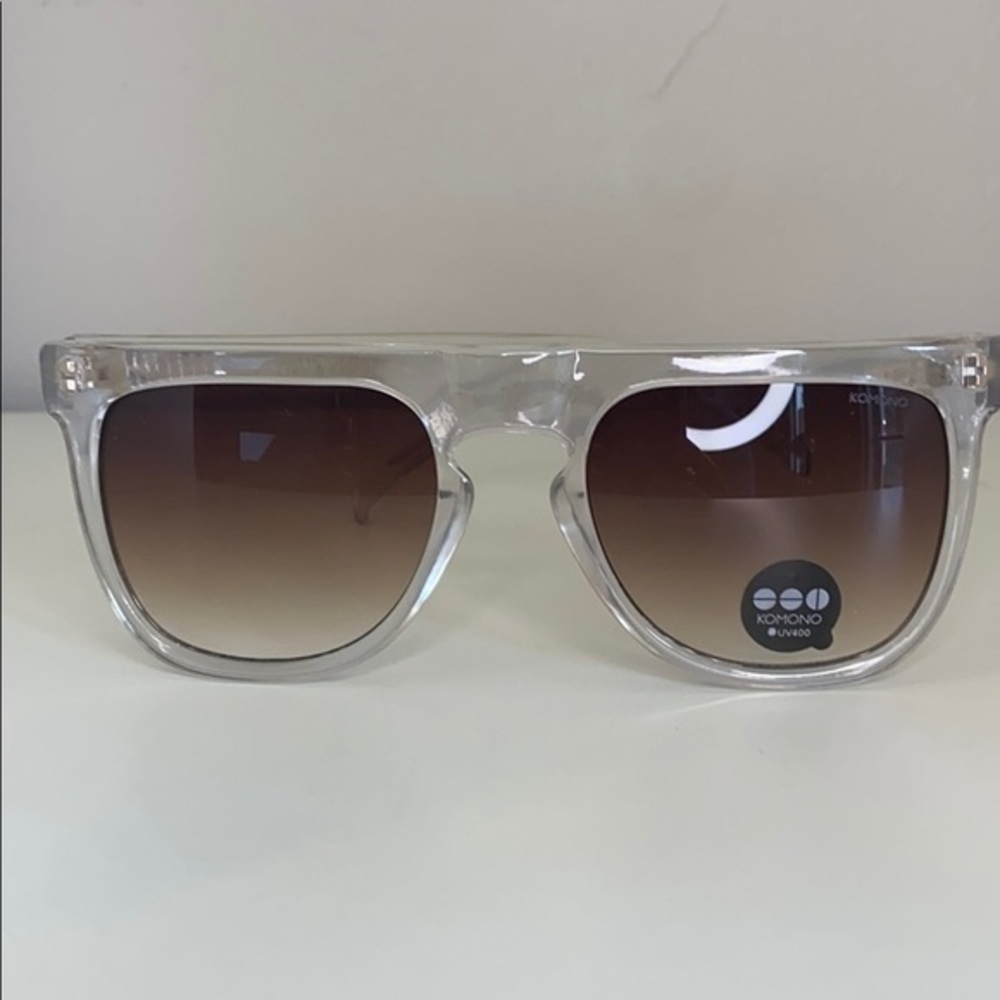 Komono Sunglasses NEW The Bennet Clear square - Picture 7 of 16
